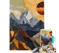 Rompecabezas para Adolescentes de 1000 Piezas con diseño de montañas Juguete Educativo práctico para Aprender a Jugar desarrollar el análisis y la lógica Ideas de Regalo (Tamaño 38x52cm)