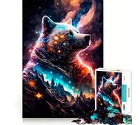 Rompecabezas para Adolescentes de 1000 Piezas con diseño de Oso,Piezas de Corte Limpio,Juego Inteligente,Regalo,Tiempo Libre,Juego,Escena navideña,Arte (50x75cm)