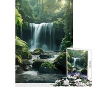 Rompecabezas para Adolescentes de 1000 Piezas con diseño de Paisaje de Cascada Rompecabezas de 1000 Piezas para Relajarse cumpleaños o para Aprender y educar (38x26cm)