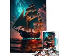 Rompecabezas para Adolescentes de 1000 Piezas con diseño de Paisaje de velero Ideal para cumpleaños y Navidad Mejora la Memoria Juguete Decorativo para la Pared Apto para Mayores de 14 años 50x75cm