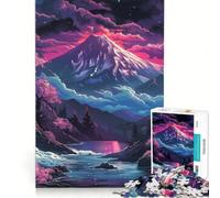 Rompecabezas para Adolescentes de 1000 Piezas con diseño de Paisaje neón Juego práctico Mejora la Memoria Regalo para Amigos y Familiares 38x26cm