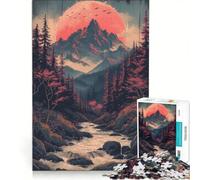 Rompecabezas para Adolescentes de 1000 Piezas con diseño de Paisaje Vintage Ideal para Juegos Familiares asiáticos y para Fortalecer el Amor Entre Parejas 50x75cm