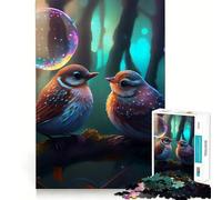 Rompecabezas para Adolescentes de 1000 Piezas con diseño de pájaros y Burbujas Diseño Premium,Divertido,Que desarrolla la lógica y la Habilidad Fácil de Usar Ideal para Decorar en Navidad (50x75cm)