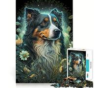 Rompecabezas para Adolescentes de 1000 Piezas con diseño de Perro Pastor Australiano,articulaciones Suaves,Juguete Divertido e Inteligente para el Cerebro,Juego Relajante,Regalo Divertido