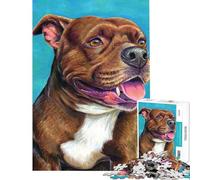 Rompecabezas para Adolescentes de 1000 Piezas con diseño de Staffordshire Bull Terrier Rompecabezas para Adultos Juegos Divertidos para Mejorar la Memoria cumpleaños y Navidad