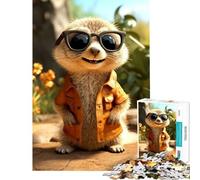 Rompecabezas para Adolescentes de 1000 Piezas con diseño de Suricata Adorable Juego desafiante Juguete antiestrés Regalos de Amigo Invisible (Tamaño 75x50cm)