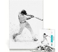 Rompecabezas para Adolescentes de 1000 Piezas con diseño de Swing de béisbol,Piezas de Corte Limpio,Juego Inteligente,Regalo,Tiempo Libre,Escena navideña (38x52cm)