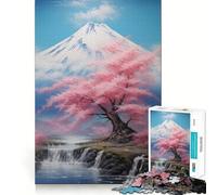 Rompecabezas para Adolescentes de 1000 Piezas con diseño del Monte Fuji,Arte de Corte Fino,Actividad para desarrollar la Mente,Juego Relajante, (38x52cm)