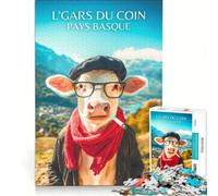 Rompecabezas para Adolescentes de 1000 Piezas con diseño del País Vasco, Juegos relajantes, interacción Entre Padres e Hijos, Juego de desafío único 38x52cm
