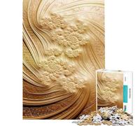 Rompecabezas para Adolescentes de 1000 Piezas con diseño Fractal Dorado Rompecabezas para Adultos Juguetes para armar Ideal para Pasar el Tiempo en casa Toda la Familia (38x26cm)