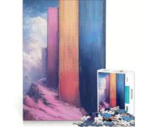 Rompecabezas para Adolescentes de 1000 Piezas con diseño metálico Juguetes para armar Que mejoran la Memoria con póster y Hoja de Preguntas a Juego 38x26cm