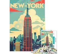 Rompecabezas para Adolescentes de 1000 Piezas con diseño Retro de Manhattan Juego práctico y Educativo Juguete Que fomenta el análisis y la lógica Un Ideal para desarrollar la lógica y el Pensamiento