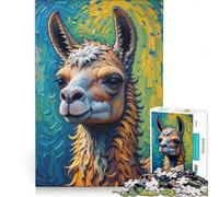 Rompecabezas para Adolescentes de 1000 Piezas con Divertidos Animales Llama, Juguetes antiestrés, desafío exigente, Que fomenta el Amor Entre Parejas 50x75cm