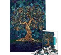 Rompecabezas para Adolescentes de 1000 Piezas con el Árbol de la Vida Original Rompecabezas artístico para Adultos Juego de ingenio análisis y lógica Regalo Ideal para Amigos y Familiares (38x52cm)