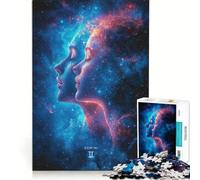 Rompecabezas para Adolescentes de 1000 Piezas con el diseño del zodíaco Géminis, Juego práctico, Ideal para divertirse en Familia, cumpleaños y Navidad 38x26cm