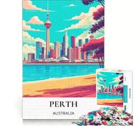 Rompecabezas para Adolescentes de 1000 Piezas con el Horizonte del Paseo marítimo de Toronto, Juego Interactivo, Actividades Familiares, Regalo Ideal para los Amantes de los Videojuegos 38x26cm