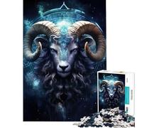 Rompecabezas para Adolescentes de 1000 Piezas con el Signo Zodiacal Aries Desafío Educativo Juego práctico de Corte de precisión para Mayores de 14 años Juego de Rompecabezas Disponible (50x75cm)