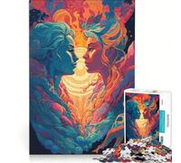 Rompecabezas para Adolescentes de 1000 Piezas con el Signo Zodiacal Géminis Juego práctico Actividades Familiares Regalo Ideal para los Amantes de los Videojuegos 38x52cm
