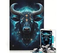 Rompecabezas para Adolescentes de 1000 Piezas con el Signo Zodiacal Tauro Juego Familiar Actividades Divertidas para Hacer en casa fortalece el Amor Entre Parejas 50x75cm