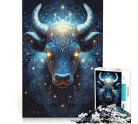 Rompecabezas para Adolescentes de 1000 Piezas con el Signo Zodiacal Tauro Juego Familiar Actividades Divertidas para Hacer en casa fortalece el Amor Entre Parejas 38x52cm