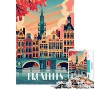 Rompecabezas para Adolescentes de 1000 Piezas con Encanto de Bruselas Ayuda a ejercitar el Cerebro y Alivia el estrés Juego de ingenio para Mayores de 14 años (50x75cm)