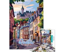 Rompecabezas para Adolescentes de 1000 Piezas con Escena callejera de la Ciudad de Quebec Ideal para cumpleaños y Navidad Decoración Juego Imposible para Mayores de 14 años (50x75cm)