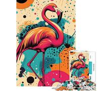 Rompecabezas para Adolescentes de 1000 Piezas con Estampado de Flamenco Rosa Diversión en casa decoración de Pared Juegos educativos Apto para Mayores de 14 años (50x75cm)