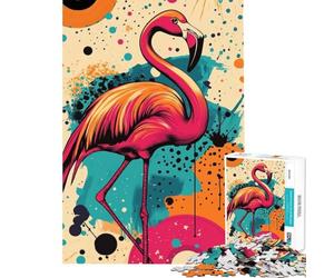 Rompecabezas para Adolescentes de 1000 Piezas con Estampado de Flamenco Rosa Diversión en casa decoración de Pared Juegos educativos Apto para Mayores de 14 años (50x75cm)