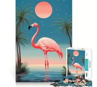 Rompecabezas para Adolescentes de 1000 Piezas con flamencos Rosas Tropicales, Corte preciso, Divertido para Resolver Problemas, Relajante y Divertido, Ideal para exhibir en Navidad (38x26cm)