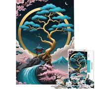 Rompecabezas para Adolescentes de 1000 Piezas con Forma de bonsái de Cerezo en Flor Juguetes educativos y prácticos para Aprender a Jugar desarrollar el análisis y la lógica Ideas de Regalo (38x52cm)