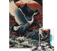 Rompecabezas para Adolescentes de 1000 Piezas con Forma de grulla Rompecabezas japonés para Adultos Juegos Divertidos para Mejorar la Memoria cumpleaños y Navidad (tamaño 50x75cm)
