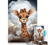 Rompecabezas para Adolescentes de 1000 Piezas con Forma de Jirafa bebé,articulaciones Suaves,Juguete Divertido e Inteligente para el Cerebro,Juego Relajante,Regalo Divertido para cumpleaños (38x26cm)