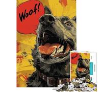 Rompecabezas para Adolescentes de 1000 Piezas con Forma de Perro y Bocadillo de diálogo Rompecabezas para Adultos Juguete Decorativo para la Pared Divertido y humorístico para Disfrutar en casa