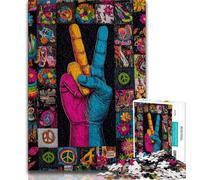 Rompecabezas para Adolescentes de 1000 Piezas con Gesto de Sí, Ideal para Decorar el hogar y el Escritorio (tamaño 38x26cm)