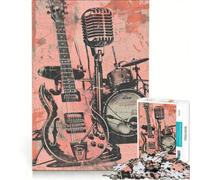 Rompecabezas para Adolescentes de 1000 Piezas con Iconos Musicales Estilo Graffiti, Juego de ingenio, Actividades Divertidas para Hacer en casa, Regalo para Mujeres 50x75cm