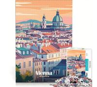 Rompecabezas para Adolescentes de 1000 Piezas con ilustración de la Ciudad de Viena Juego práctico difícil y desafiante Regalo Ideal para los más pequeños 50x75cm