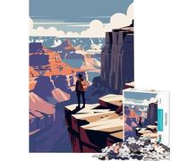 Rompecabezas para Adolescentes de 1000 Piezas con ilustración de un Excursionista del Gran Cañón Juego desafiante Juguete antiestrés Ideal para el Amigo Invisible (tamaño 38x52cm)