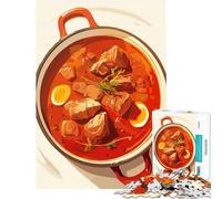 Rompecabezas para Adolescentes de 1000 Piezas con ilustración de un guiso abundante en una Olla Juguetes educativos Juegos educativos Regalos Actividades Familiares y de cumpleaños tamaño 38x52cm