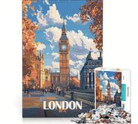 Rompecabezas para Adolescentes de 1000 Piezas con ilustración del Big Ben de Londres Juegos relajantes interacción Entre Padres e Hijos Juego de desafío único 38x52cm