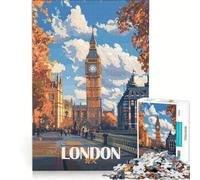 Rompecabezas para Adolescentes de 1000 Piezas con ilustración del Big Ben de Londres Juguetes para armar interacción Entre Padres e Hijos cumpleaños y Navidad 38x26cm