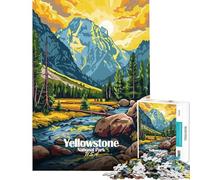 Rompecabezas para Adolescentes de 1000 Piezas con ilustración del Paisaje del Parque Nacional de Yellowstone Juguete adictivo para Cultivar la Paciencia Juego Familiar Ideal para Parejas Un estupendo