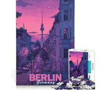 Rompecabezas para Adolescentes de 1000 Piezas con ilustración del Paisaje Urbano de Berlín, Juguete Educativo, decoración para el hogar, cumpleaños 50x75cm