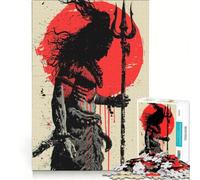 Rompecabezas para Adolescentes de 1000 Piezas con ilustración del Señor Shiva y su tridente Juegos relajantes Ideales para Reducir el estrés cumpleaños 38x26cm