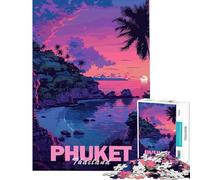 Rompecabezas para Adolescentes de 1000 Piezas con la estética de la Ciudad de Phuket Ideal para cumpleaños y Navidad Decoración Juego Imposible para Mayores de 14 años (38x26cm)