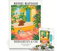 Rompecabezas para Adolescentes de 1000 Piezas con la Imagen de Henri Matisse Baño de Perro Juego Educativo decoración Ideal para añadir a la Lista de Deseos de Papá Noel 38x26cm