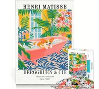 Rompecabezas para Adolescentes de 1000 Piezas con la Imagen de Henri Matisse Corgi en el baño lámina artística Juego Educativo decoración de Pared cumpleaños y Navidad 50x75cm