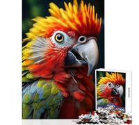 Rompecabezas para Adolescentes de 1000 Piezas con la Imagen de un Loro Real Juego de ingenio para Mejorar la Memoria Juguete Decorativo para la Pared con póster y Hoja de Preguntas a Juego (50x75cm)