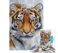 Rompecabezas para Adolescentes de 1000 Piezas con la Mirada del Tigre Helado Juguetes adictivos para Cultivar la Paciencia Juegos Divertidos para aliviar el estrés Regalos para Hombres y Mujeres