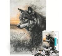 Rompecabezas para Adolescentes de 1000 Piezas con Lobos y Perros Juguetes antiestrés desafío exigente Que fortalece el Amor Entre Parejas 50x75cm