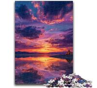 Rompecabezas para Adolescentes de 1000 Piezas con Paisaje de Atardecer, Juegos educativos, decoración del hogar, Ideal para Escritorio (75x50cm)